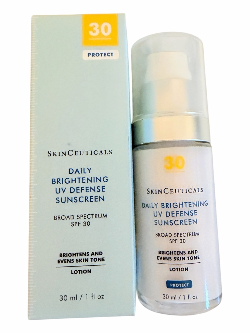 SkinCeuticals Daily Brightening UV Defense Sunscreen SPF 30 1 oz NEW Sealed